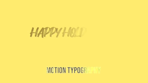 Diseño Gráficos Animación Felices Fiestas Efectos Texto — Vídeos de Stock