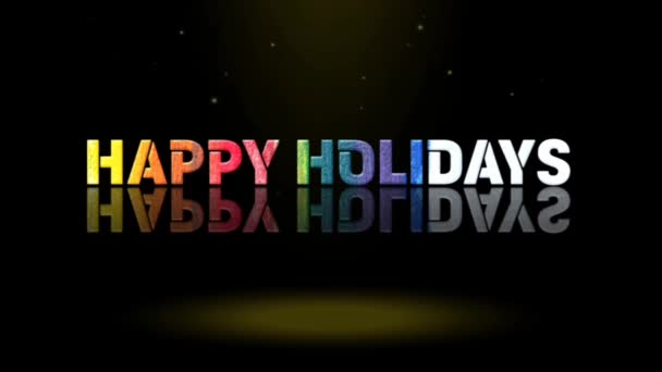 Animasjon Grafikk Design Happy Holidays Teksteffekter – stockvideo