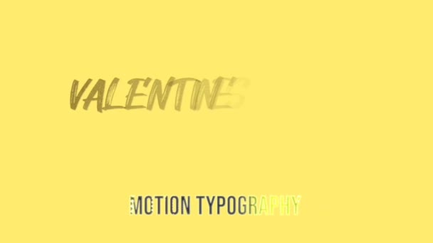 Animation Graphics Design Valentine Day Texteffekte — Stockvideo