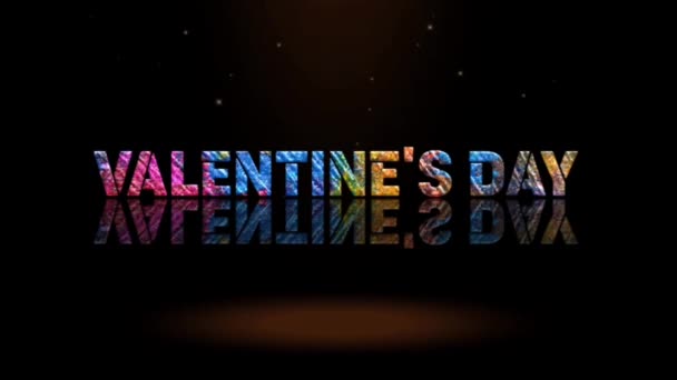 Дизайн Анимации Текстовые Эффекты Valentine Day — стоковое видео