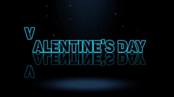 Návrh Animační Grafiky Textové Efekty Dne Valentine — Stock video