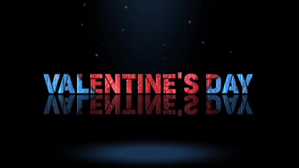 Animációs Grafikai Tervezés Valentine Napja Szövegeffektek — Stock videók