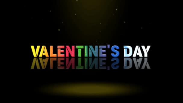 Animation Graphics Design Valentine Day Text Effects — Stock Video