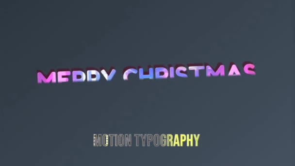Анимация Графический Дизайн Матрица Рождества Текстовые Эффекты — стоковое видео