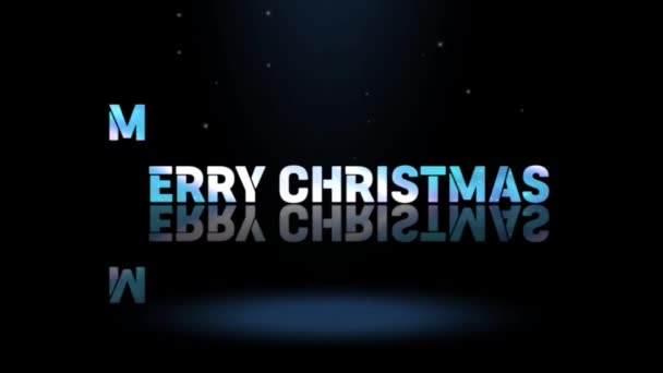 Animáció Grafikai Tervezés Marry Christmas Szövegeffektusok — Stock videók