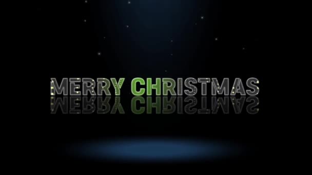 Design Gráficos Animação Marry Christmas Texto Efeitos — Vídeo de Stock