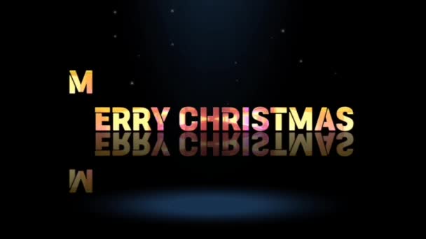 Animáció Grafikai Tervezés Marry Christmas Szövegeffektusok — Stock videók