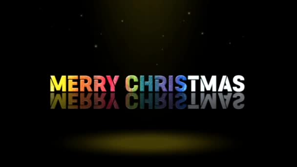 Design Grafic Animație Marry Christmas Efecte Text — Videoclip de stoc
