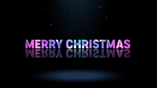 Animation Graphics Design Marry Christmas Effetti Testo — Video Stock