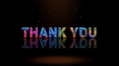 3B Canlandırma Grafik Tasarımı, Teşekkürler Metin Efektleri.
