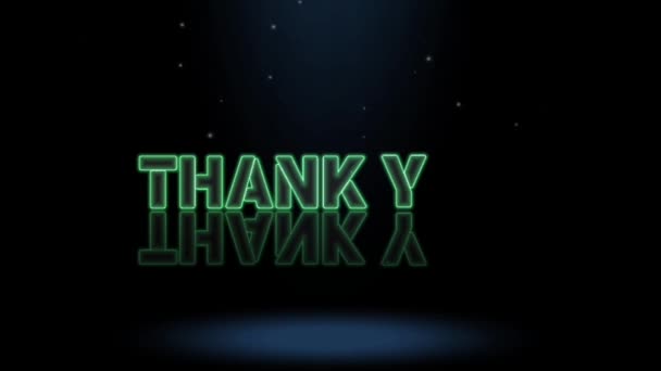 Animation Graphics Design Thank You Text Effects — Stock Video