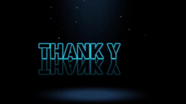 Animatie Grafische Vormgeving Dank Tekst Effecten — Stockvideo
