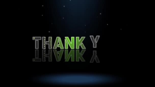 Animation Graphics Design Thank You Text Effects — Stock Video