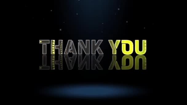 3D动画图形设计 谢谢你的文字效果 — 图库视频影像