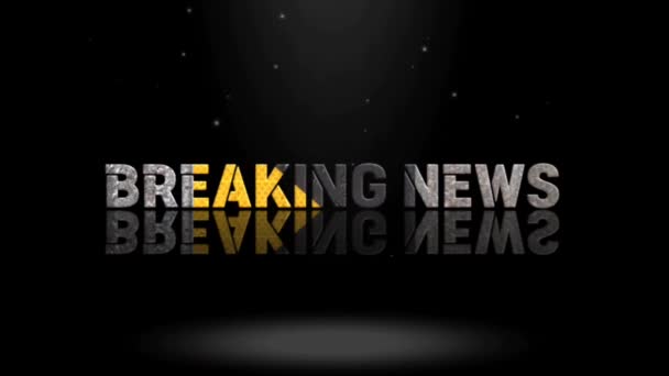 Breaking News Texteffekte Animation Graphics Design — Stockvideo