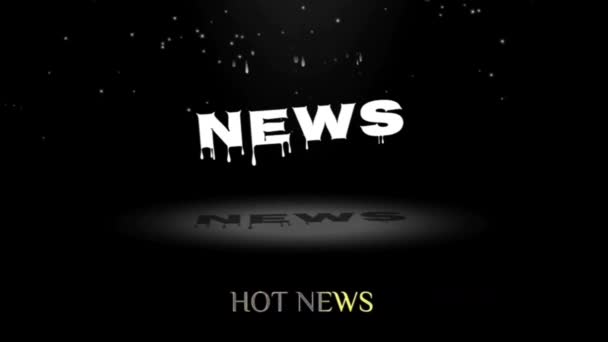 Design Gráficos Animação Hot News Efeitos Texto — Vídeo de Stock