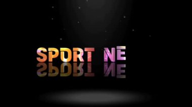 3D Canlandırma Grafik Tasarımı, Spor Haberleri Metin Efektleri.