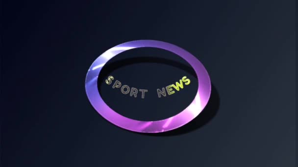 3D动画图形设计 Sport新闻文字效果 — 图库视频影像