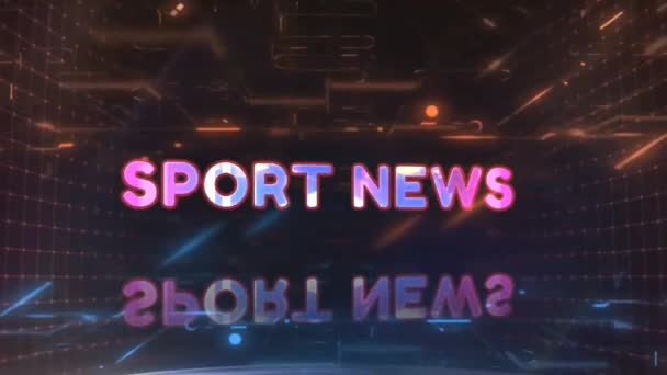 Design Gráficos Animação Sport Notícias Efeitos Texto — Vídeo de Stock