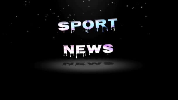 Animation Graphics Design Sport News Text Effects — Stock Video