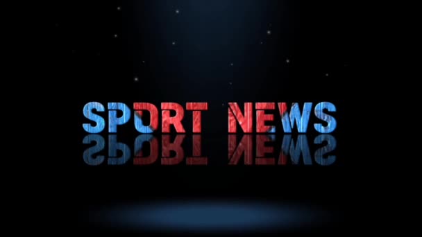 Animation Grafik Design Sport News Texteffekte — Stockvideo