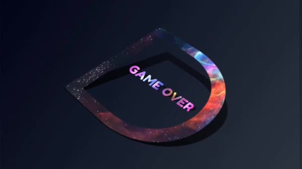 การออกแบบกราฟ กภาพเคล อนไหว ผลกระทบข อความเกม Overver — วีดีโอสต็อก