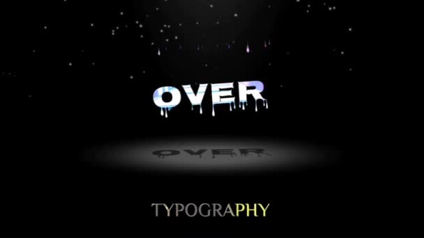 การออกแบบกราฟ กภาพเคล อนไหว ผลกระทบข อความเกม Overver — วีดีโอสต็อก
