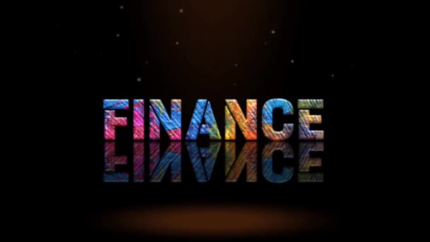 Дизайн Графіки Анімації Текстові Ефекти Finance — стокове відео
