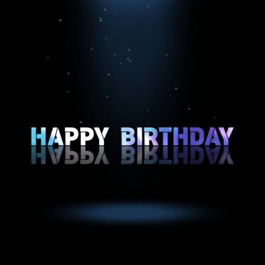 3D Animasyon Grafik Tasarımı, Mutlu Yıllar Metin Efektleri.