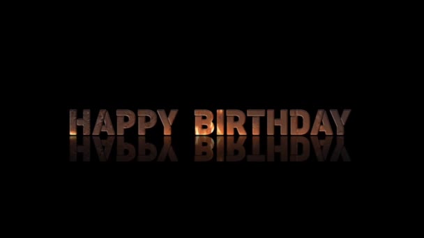 애니메이션 그래픽 디자인 행복한 Birthday 텍스트 — 비디오