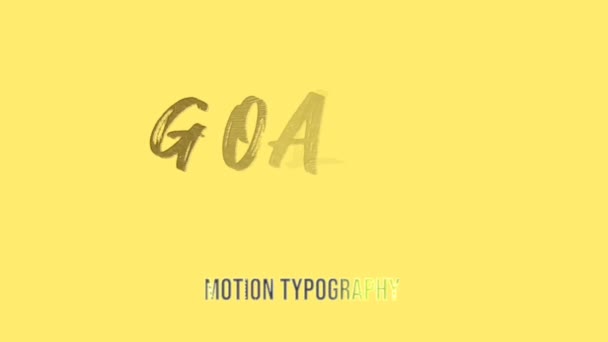 Animering Grafisk Design Goal Texteffekter — Stockvideo