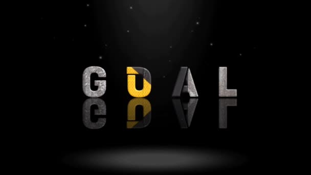 Animation Grafik Design Goal Texteffekte — Stockvideo