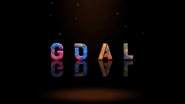 Desain Grafis Animasi Efek Teks Goal — Stok Video