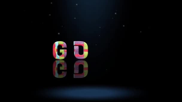 3Dアニメーショングラフィックスデザイン Goalテキストエフェクト — ストック動画
