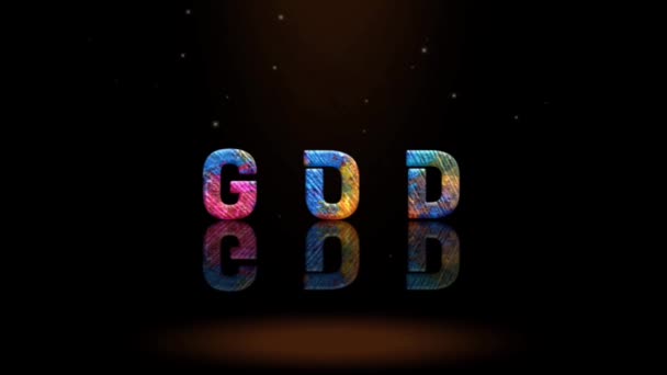 Progettazione Grafica Animazione Effetti Testo Dio — Video Stock
