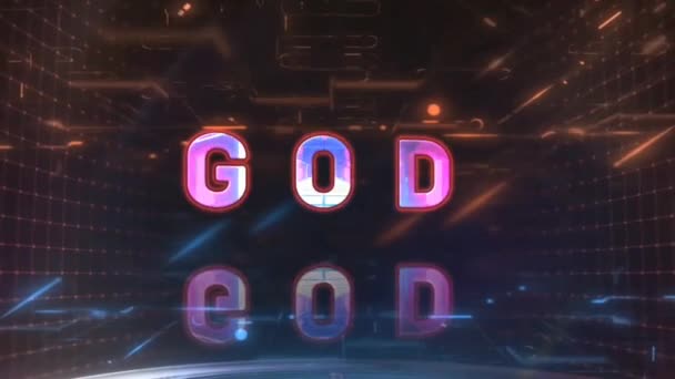 Conception Graphique Animation Effets Texte Dieu — Video