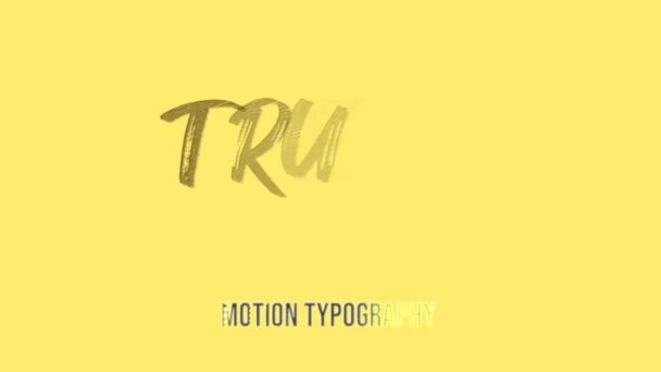 Animation Graphics Design True Text Effects — Stock Video