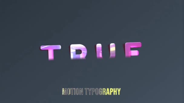 3D动画图形设计 真实文字效果 — 图库视频影像