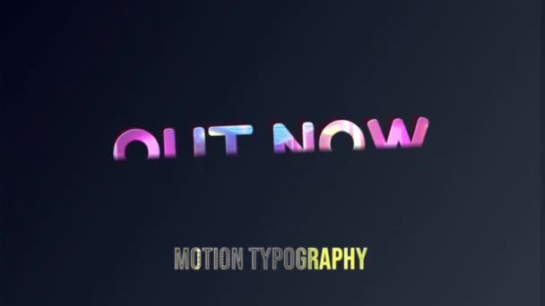 Animációs Grafika Tervezés Out Bow Text Effects — Stock videók