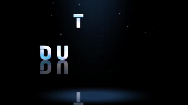Design Grafic Animație Efecte Text Out Bow — Videoclip de stoc