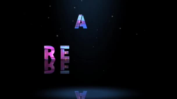 Animation Graphics Design Really Text Effects — Stock Video