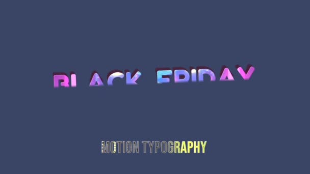 Анимация Графический Дизайн Черная Пятница Текстовые Эффекты — стоковое видео
