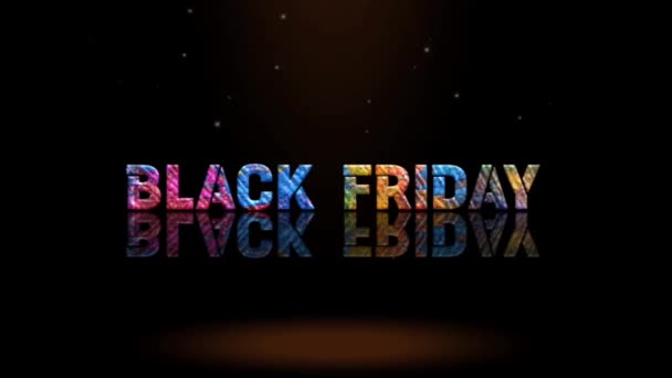 Σχεδιασμός Γραφικών Animation Εφέ Κειμένου Black Friday — Αρχείο Βίντεο