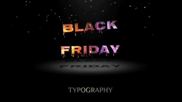 Animation Graphics Design Black Friday Text Effects — Stock Video