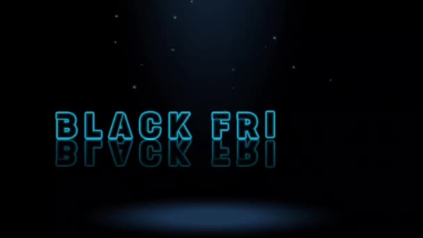 Animation Grafik Design Black Friday Texteffekte — Stockvideo