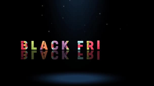 Diseño Gráficos Animación Efectos Texto Viernes Negros — Vídeos de Stock