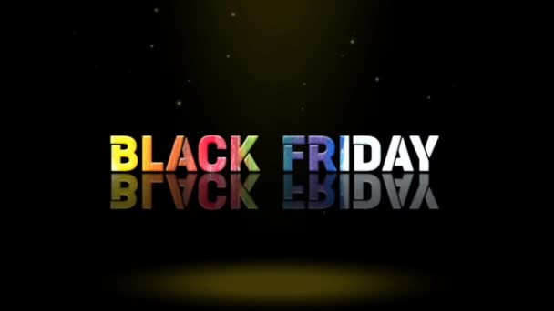 Σχεδιασμός Γραφικών Animation Εφέ Κειμένου Black Friday — Αρχείο Βίντεο