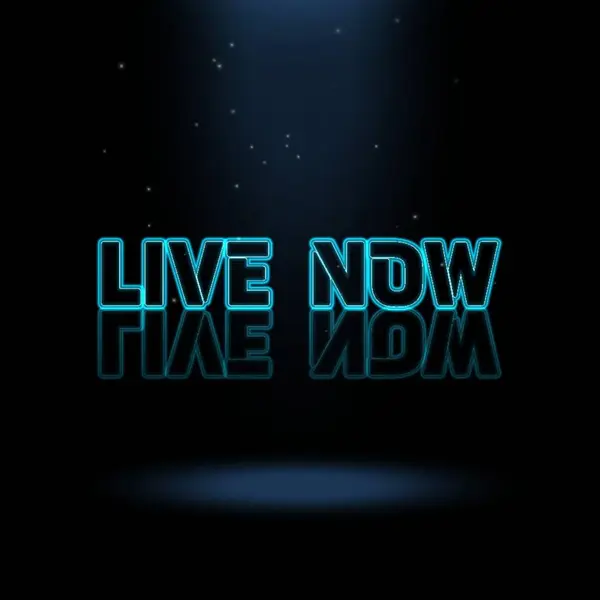 3D Animasyon Grafik Tasarımı, Live Now Metin Efektleri.