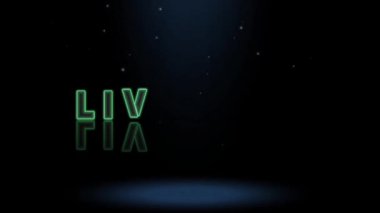 3D Animasyon Grafik Tasarımı, Live Now Metin Efektleri.