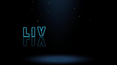 3D Animasyon Grafik Tasarımı, Live Now Metin Efektleri.